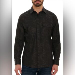 Robert Graham Capital Color Grey Size‎ large long sleeve cotton button down